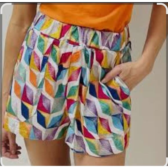 Willa Story Palmer Pull-On Shorts in Multicolor Embroidery Size XS - Picture 1 of 10